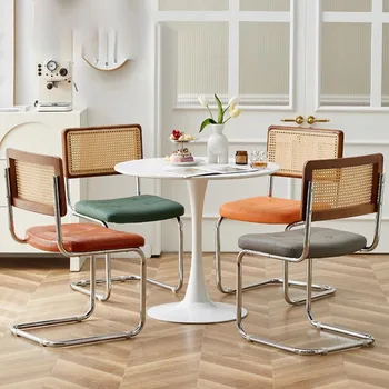  Vintažinės modernios valgomojo kėdės Graži madinga šiaurietiška valgomojo kėdė Virtuvė Pagrindinis Cadeiras De Jantar virtuvės baldai