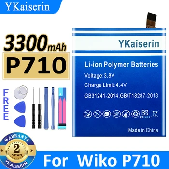  YKaiserin 1650mAh ~ 3300mAh Wiko P710 C330 Nauja didelės talpos mobiliojo telefono baterija + takelis NO