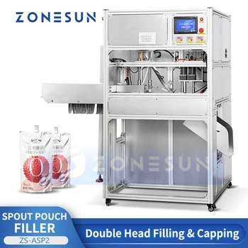  ZONESUN automatinis snapelių maišelių pildymo ir uždarymo mašina Stand-up maišelis Doypack antgalio maišelio pakavimo magnetinis siurblys ZS-ASP2