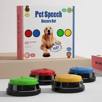  įrašomieji šunų dresūros mygtukai Naminių gyvūnėlių kalbantys žaislai Naminių gyvūnėlių interaktyvūs žaislai Kalbos mygtukai Naminių gyvūnėlių žaislai katėms Šunys Interaktyvūs