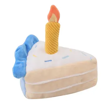  Šuns gimtadienio tortas Žaislai Naminis gyvūnas Žaislinis šuniukas Interaktyvus šuns žaislas Pliušinis tortas Pliušinis šuo Žaislai Girgždantis žaislas Gimtadienio dovana Minkštas pliušinis tortas