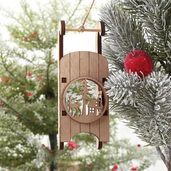  1PC Creative Delicate Patvarus Praktiškas Nešiojamos Xmas rogės Mini rogės Rogės dekoravimui Kalėdinis ornamentas
