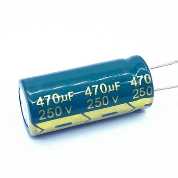 5vnt / lotas aukšto dažnio maža varža 250v 470UF aliuminio elektrolitinis kondensatorius dydis 18 * 40 470UF 20%