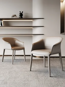  Balno odos valgomojo kėdės, modernios ir minimalistinės arbatos kėdės, lengvi prabangūs porankiai, valgomojo kėdės, itališkas minimalistinis dizainas