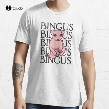  Bingus Text Array Balti marškinėliai Medvilniniai marškinėliai Custom Aldult Teen Unisex Digital Printing Tee Shirts Fashion Tshirt Summer