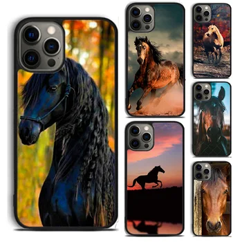  Black Strong Beauty Horse Stallion telefono dėklas, skirtas iPhone 15 11 12 13 14 Pro Max 12 XS Max XR 8 7 Plus coque