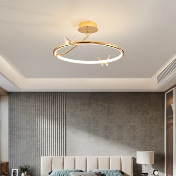  SOFEINA Šiaurės šalių lubų šviestuvas Modernus drugelio dekoro šviestuvas Prabangus LED 3 spalvų Kūrybiniai šviestuvai namų miegamojo studijai