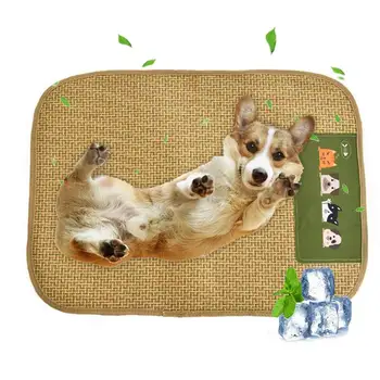  Summer Dog Cooling Mat Dog Pad Kilimėlis šuniukams Cats Pet Crate Pad Kvėpuojantis naminių gyvūnėlių šunų lova Plaunamas vasaros kilimėlis S/M Didelis šuo Katė